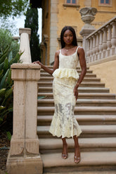 The Vinetta Set in Transparent Yellow Lace
