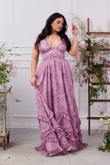 The Scarlette Dress in Lilac Tapestry Rose - PRE-ORDER