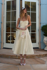 The Vanessa Dress in Light Blue Duchess