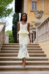The Vinetta Set in Transparent Yellow Lace