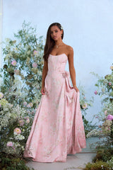 The Cecilia Dress in Light Pink Tapestry Rose