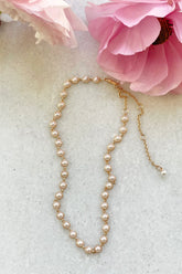 The Pearl Choker in Matte Gold