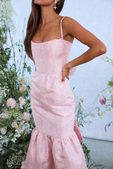 The Cherie Dress in Light Pink Windsor Brocade