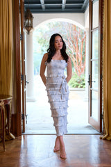 The Lily Dress in Blue Tapestry Rose