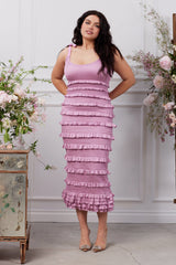 The Lotus Dress in Mauve Mist