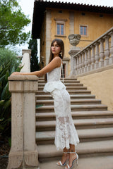 The Vinetta Set in White Chantilly Lace