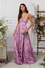 The Scarlette Dress in Lilac Tapestry Rose - PRE-ORDER