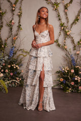 The Caterina Dress in Blue Murano Print