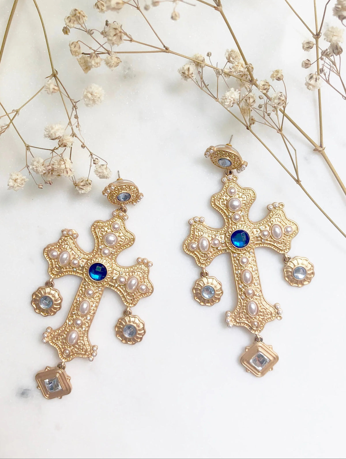 The Positano Earring in Sapphire Mix