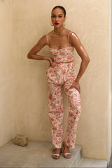 The Liam Top in Red Toile